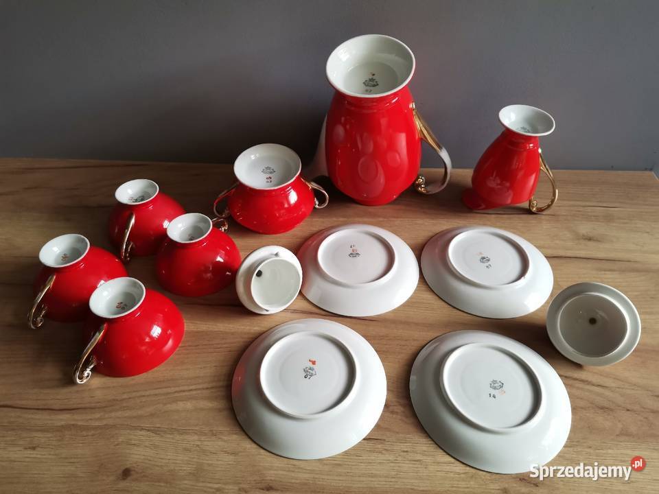 Stary serwis kawowy Giesche Empire porcelana Antyki, Sztuka, Kolekcje Siemianowice Śląskie