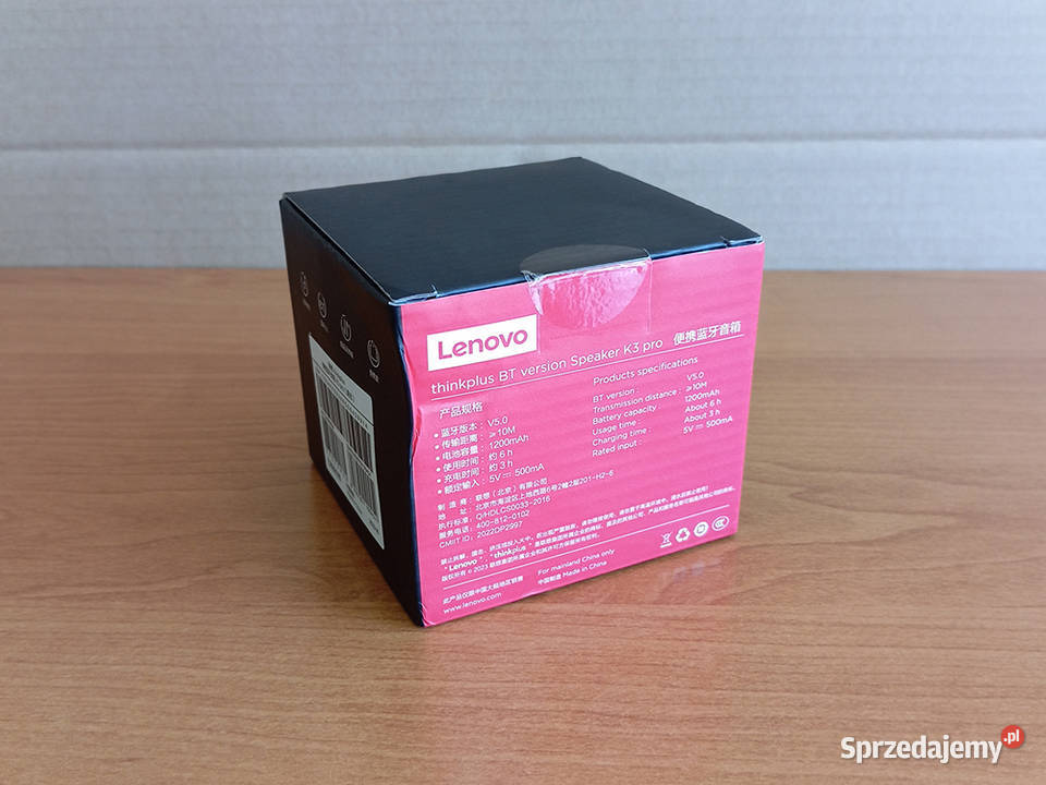 NOWY Głośnik Bezprzewodowy Bluetooth Lenovo K3 Węgrów