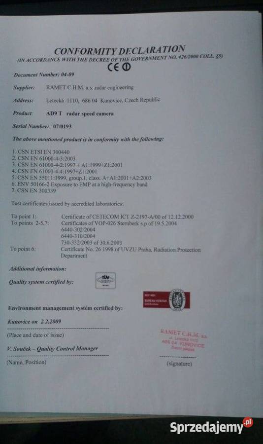 Fotoradar AD9 T