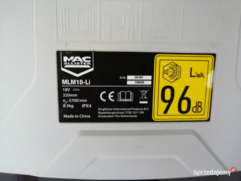KOSIARKA AKUMULATOROWA MACALLISTER model MLM18Li Wyrzeka