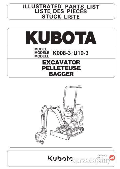 Kubota U103 instrukcja obsługi naprawy katalog Kielce