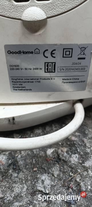 Termowentylator DQ1920 GoodHome z oscylacją 24 Bytom