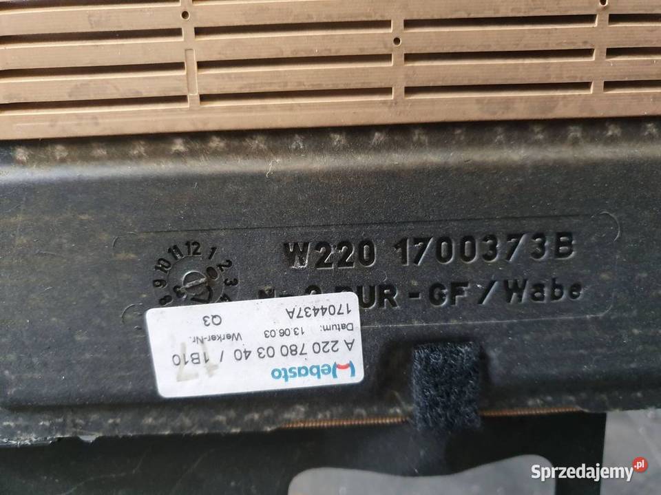 SZYBERDACH MERCEDES W 220 LIFT A2207800429 Lipno