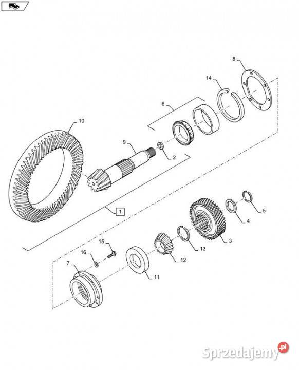Holland T6090 T6070 Oprawa łoźyska 1068264C1 Jastrzębniki sprzedam