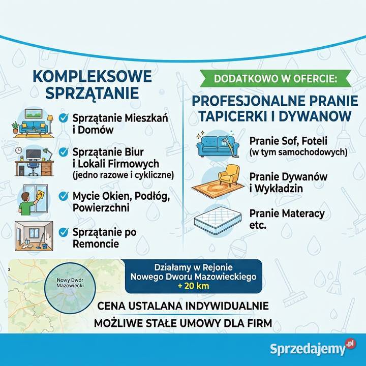 Kompleksowe Sprzątanie Mieszkań Domów i Biur