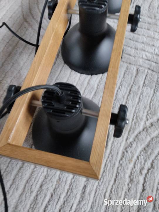 Lampa sufitowa wisząca 3 żarówki drewno dąb Dom i Ogród Lublin