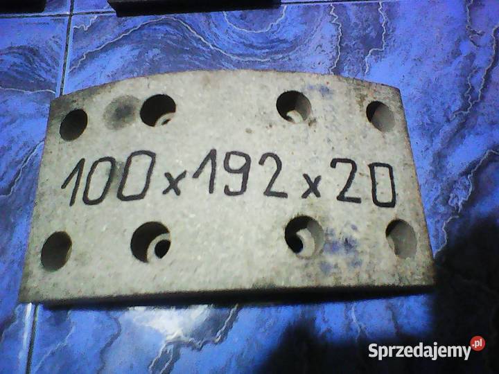 OKŁADZINY HAMULCOWE 100 x 192 x 20 Tir Przyczepa Rogoźnik