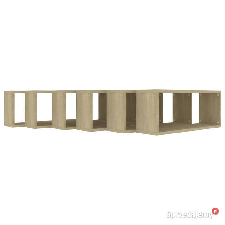 Półki ścienne kostki 6 dąb sonoma 60x15x23 Warszawa