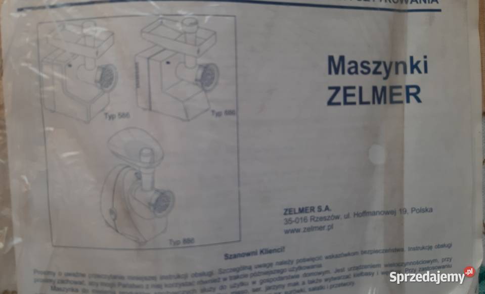 Maszynka do mielenia ZELMER model 886 Dom i Ogród sprzedam
