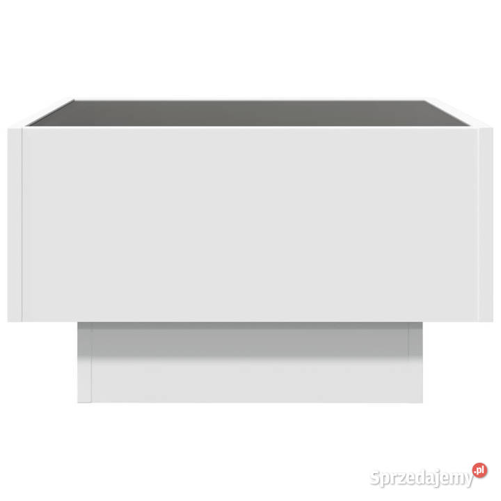 Stolik kawowy z LED biały 50x50x30 materiał Warszawa