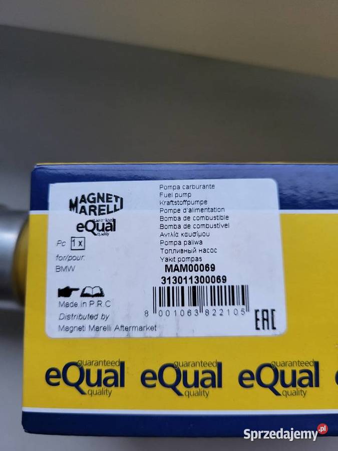 POMPA PALIWA 313011300069 MAGNETI MARELLI BMW Rok produkcji 2026 Radom