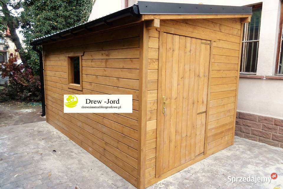 Drewniany domek narzędziowy Garaż drewniany Jordanów