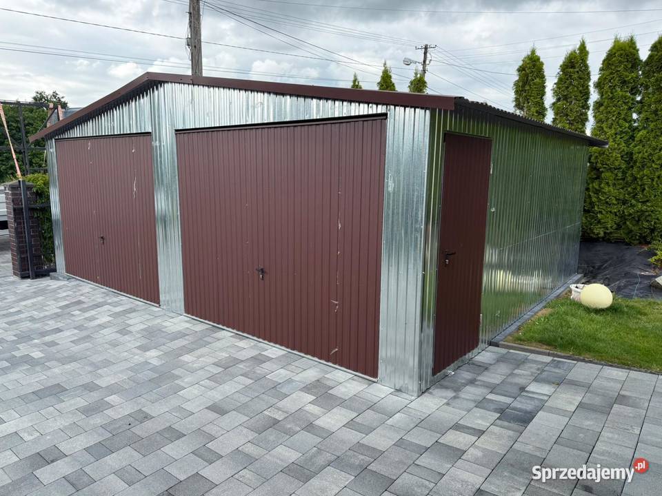 Garaż blaszany 75 m dwuspadowy ocynk Ciemny Brąz warmińsko-mazurskie Ostróda