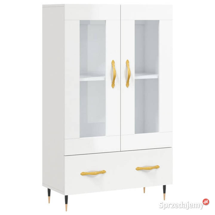Wysoka szafka biała z połyskiem 695x31x115 sprzedam