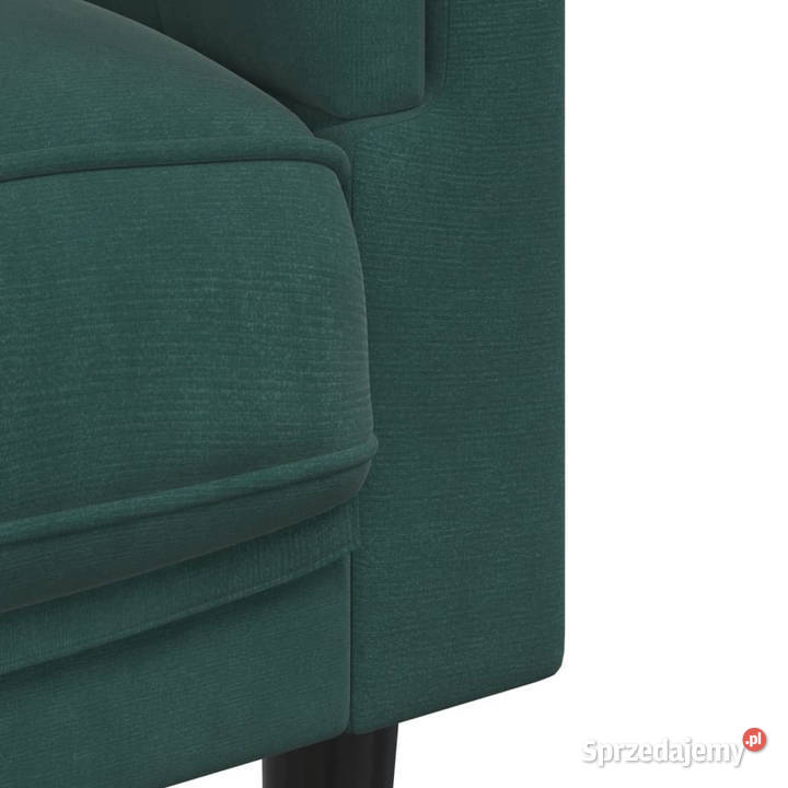 Sofa 2osobowa z poduszkami ciemnozielona aksamit Warszawa