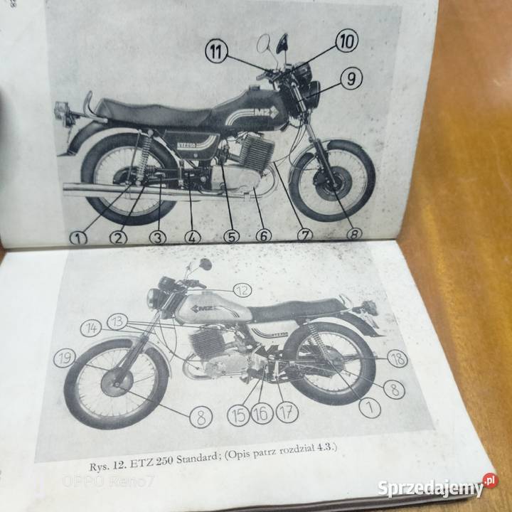 Instrukcja obsługi MZ ETZ 250 DDR Pozostałe łódzkie Łubno