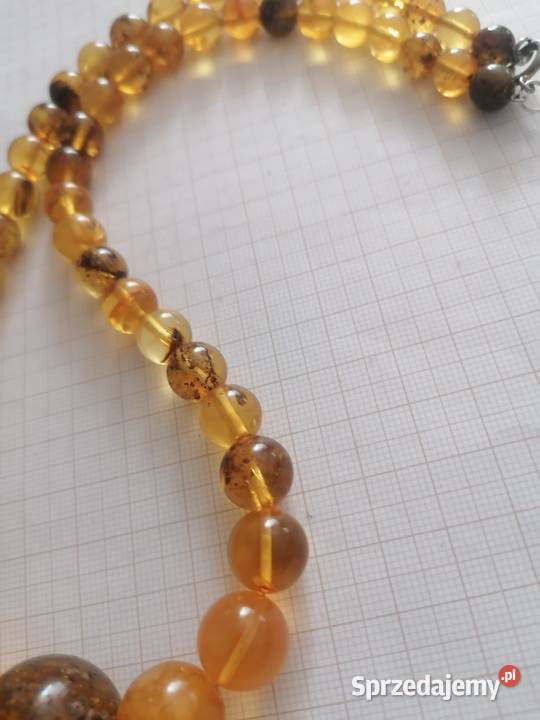 Naszyjnik Bursztyn kulki Zegarki i Biżuteria podlaskie