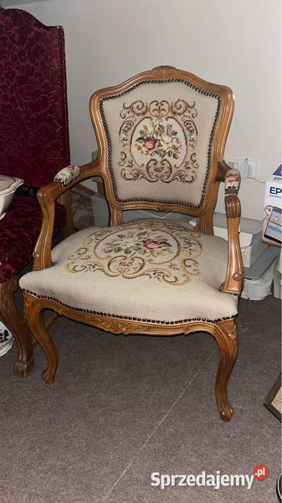 Fotel Ludwik z podłokietnikami Haft w idealnym Gdańsk