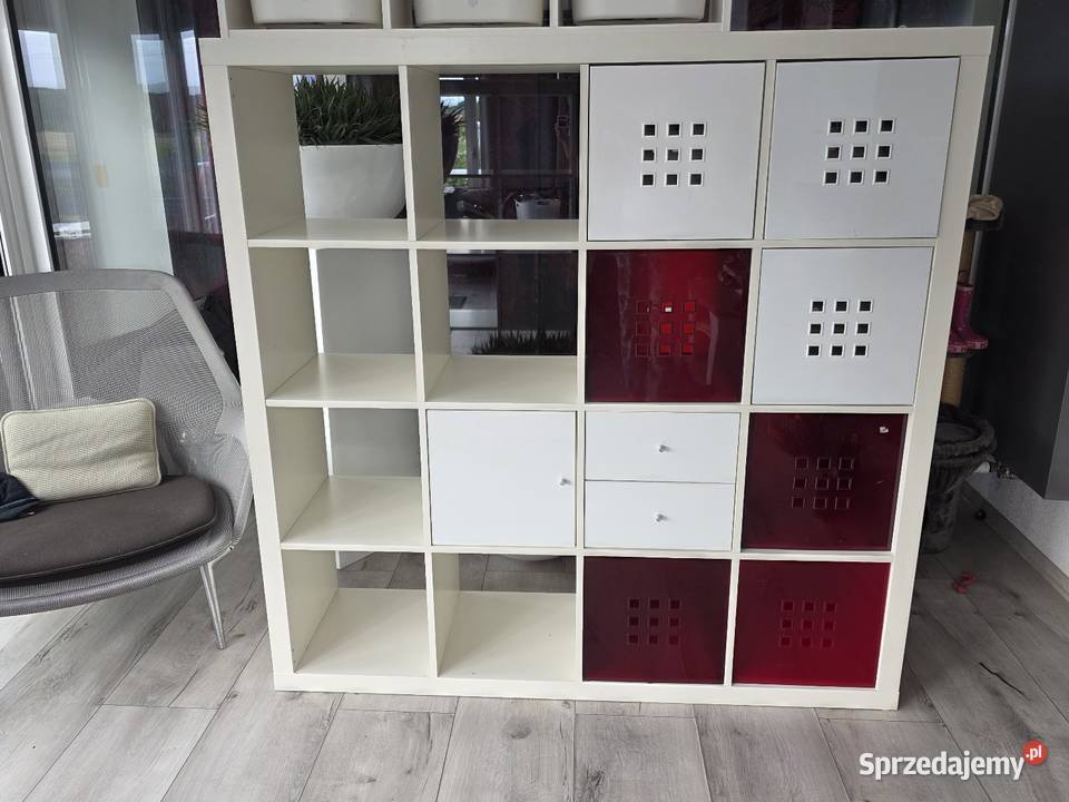 Regał ikea kallax 4x4 7 pudełek ikea lekman Regały