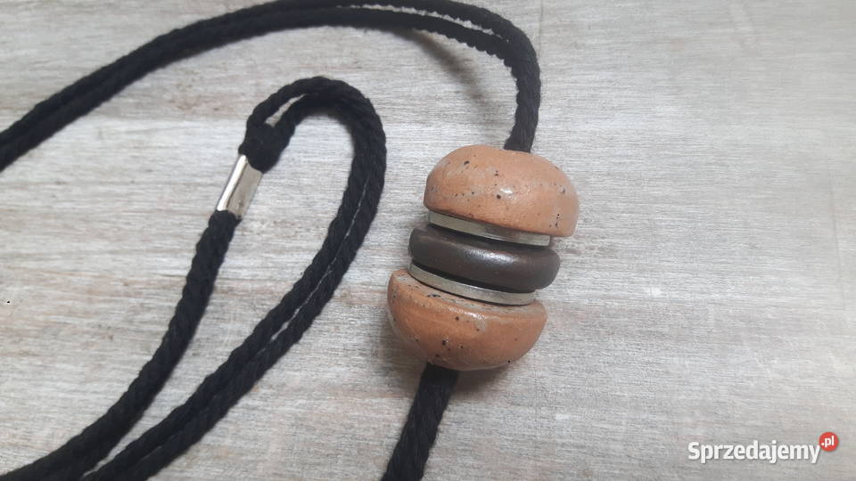 Naszyjnik ceramiczny ręcznie wykonany z gliny Otwock