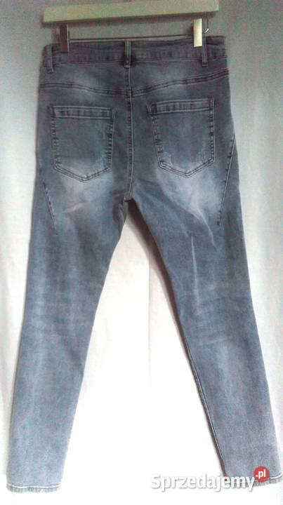 Spodnie damskie JEANS jasny r L Przetarcia gat I Białystok