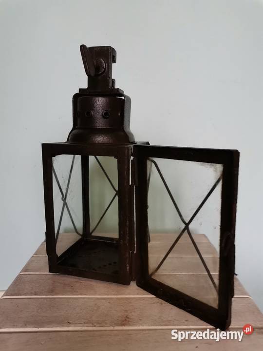 Niemiecka kolejowa lampa na swieczke z 1924 roku małopolskie Kraków