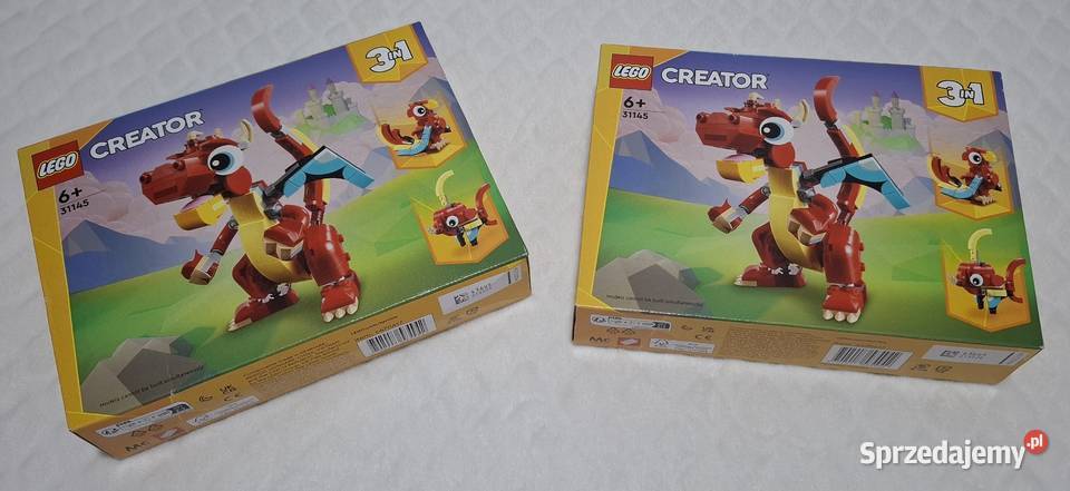 Lego Creator 31145 3w1 Czerwony smok papuga ryba Lego Czeladź