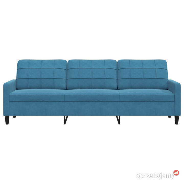 Sofa 3osobowa niebieski 210 obita aksamitem Warszawa