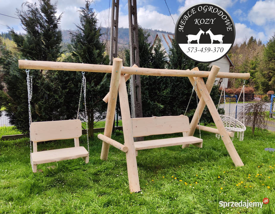 PROMOCJA Huśtawka ogrodowa drewniana plac zabaw