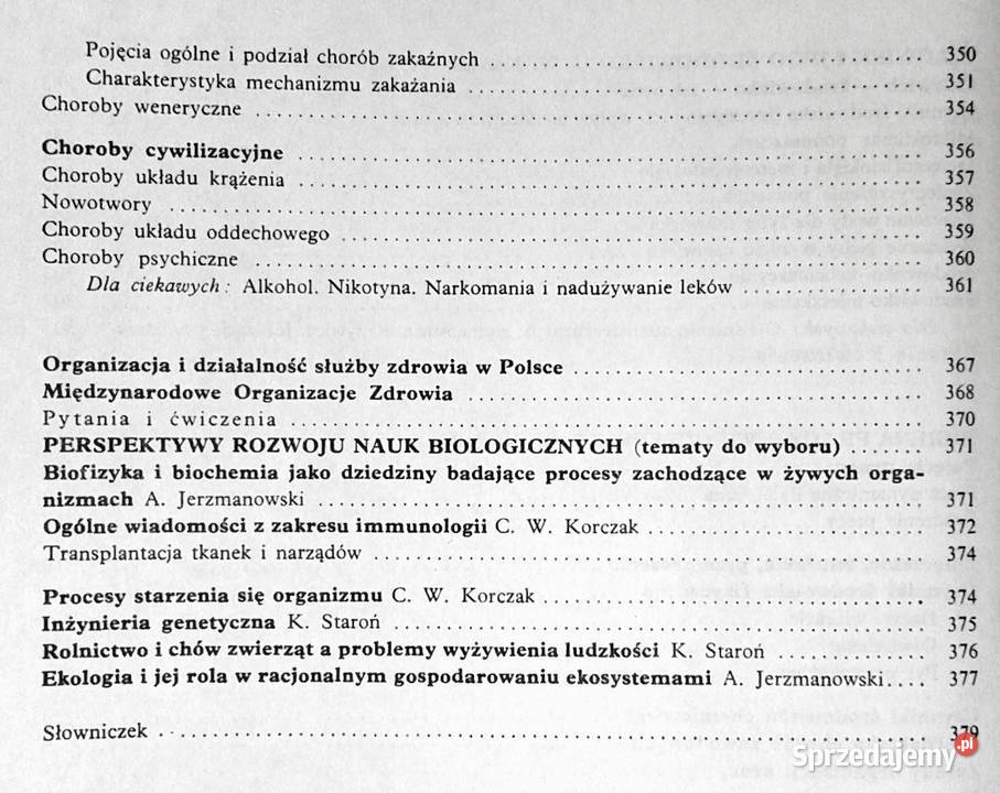 Biologia z higieną i ochroną środowiska kl 4 A Chełm sprzedam