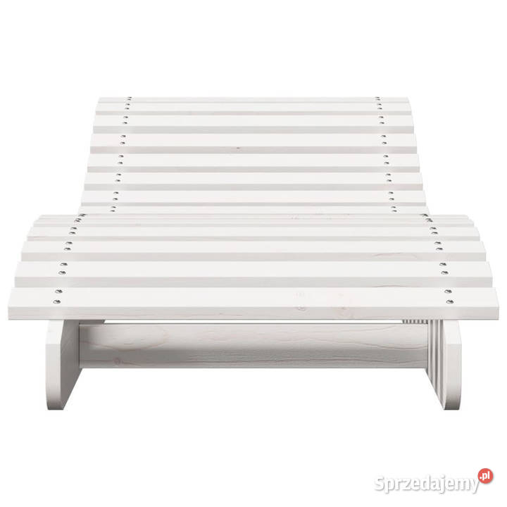 Leżak biały 205x60x315 lite drewno sosnowe mazowieckie Warszawa