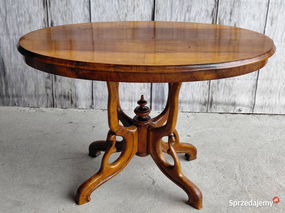 Stolik w typie Ludwika Filipa blat owalny ANTYK