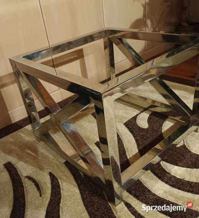 Elegancki stelaż pod stolik kawowy glamour stal 60cm warmińsko-mazurskie Biskupiec