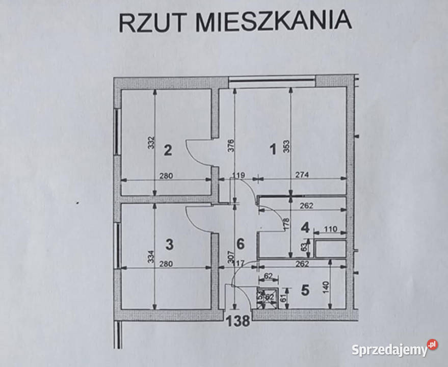 Mieszkanie 3 pokojowe bez gazu ogrzewanie Rok budowy 1968 Kraków sprzedam