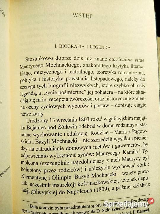 Mochnacku Rozprawy literackie książka kolekcje Warszawa