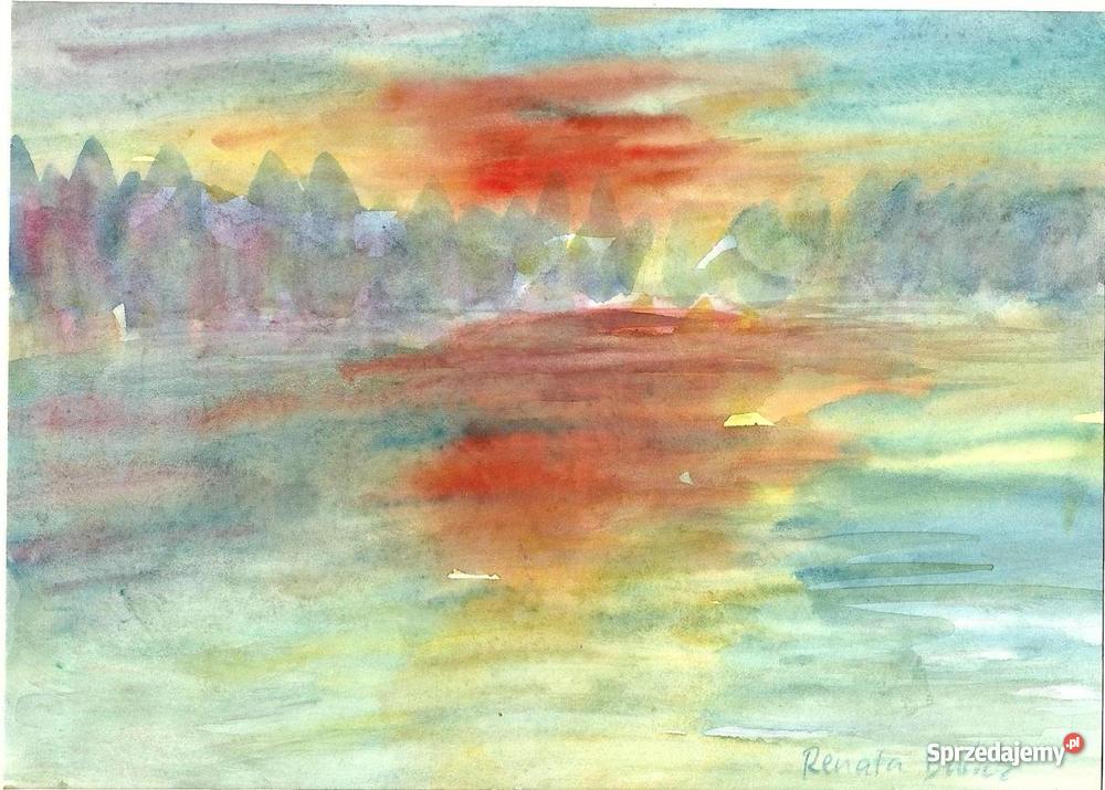 Park Pałacem Wilanowskim pastel aut Renata Bulic Warszawa