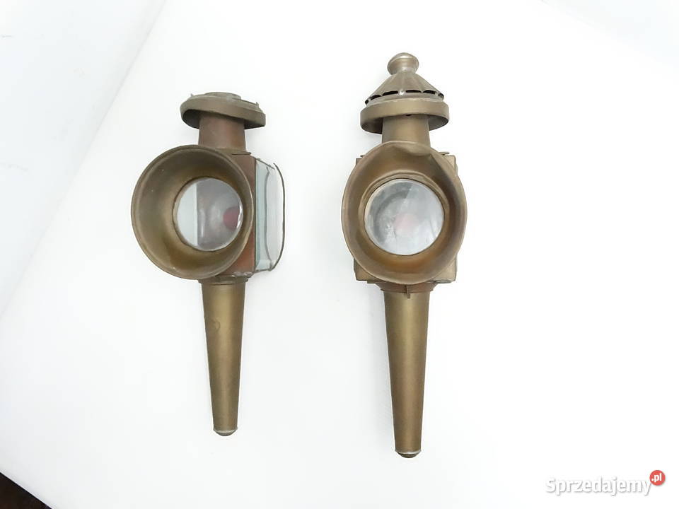 Mosiężne lampy dorożkowe powozowe retro para Biłgoraj