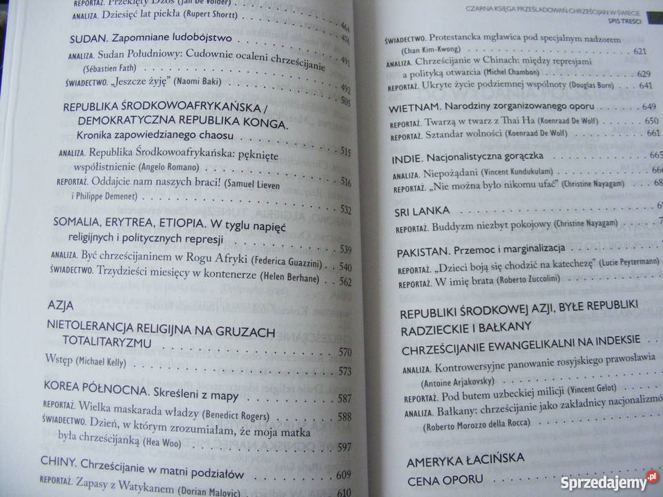 Czarna księga prześladowań chrześcijan w świecie sprzedam