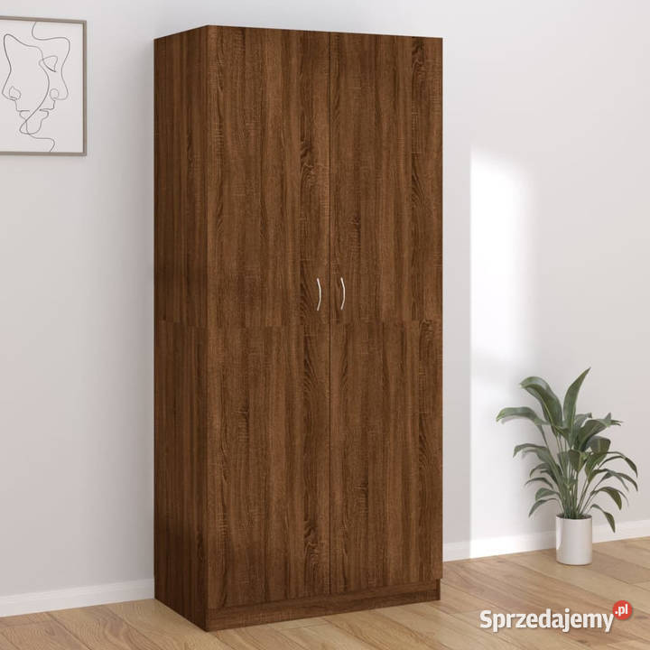 Szafa brązowy dąb 90x52x200 materiał Warszawa