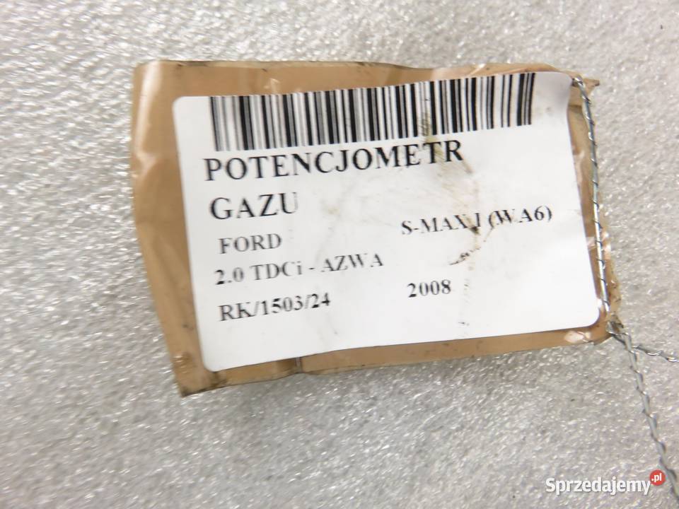 POTENCJOMETR GAZU FORD S I 20 TDCi 6G929F836KD osobowe małopolskie