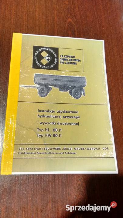 przyczepa HL8011 HW 8011 INSTRUKCJA OBSŁUGI Pozostałe podkarpackie Stalowa Wola