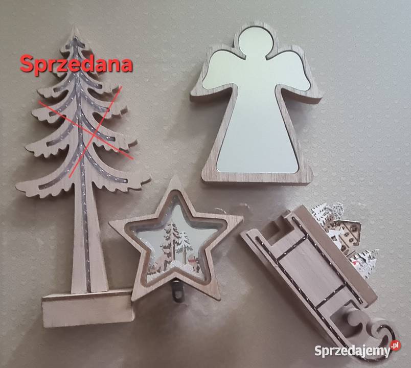 Aniołek drewniany led