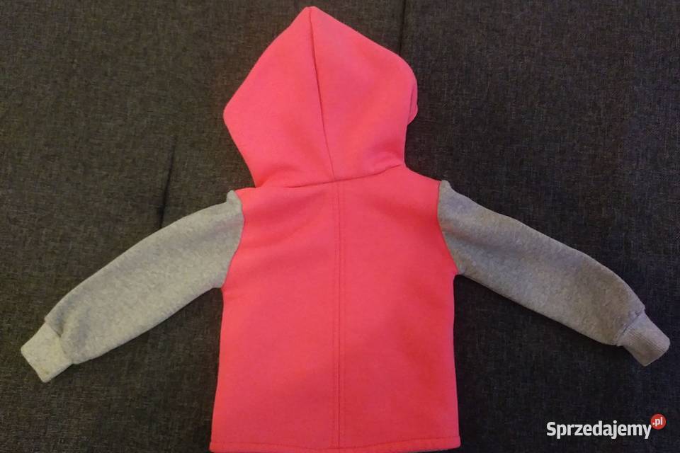 Bluza z kapturem neonowy róż z srebrnym brokatem Kraków