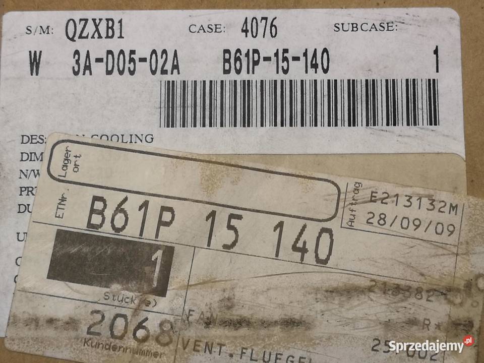 WIATRAK WENTYLATORA MAZDA MX5 MIATA 19901992 sprzedam