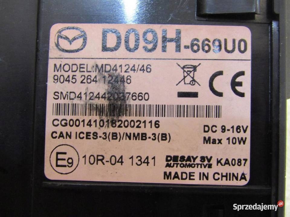 PORT WEJŚCIE USB AUX CZYNIK KART SD MAZDA 2 DJ Panele sterowania, przełączniki lubelskie sprzedam