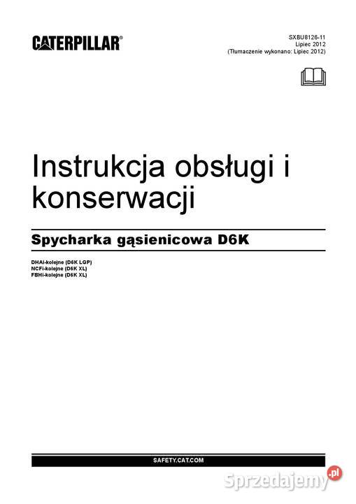 CATERPILLAR D6K spycharka gąsienicowa DTR Kraków sprzedam