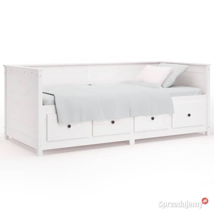vidaXL Łóżko dzienne bez materaca białe 75x190