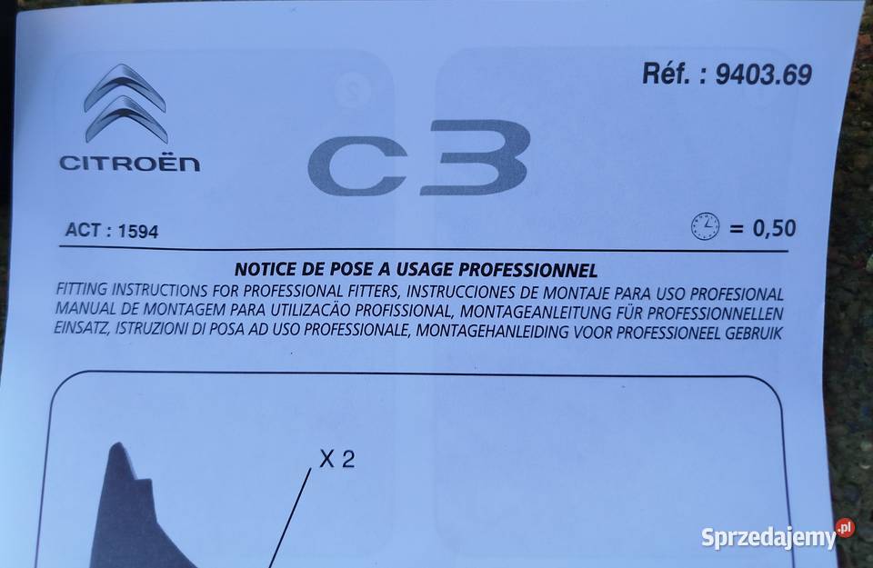 Chłapacze Citroen C3 A51 tył 940369 Chlapacze Motoryzacja Łódź