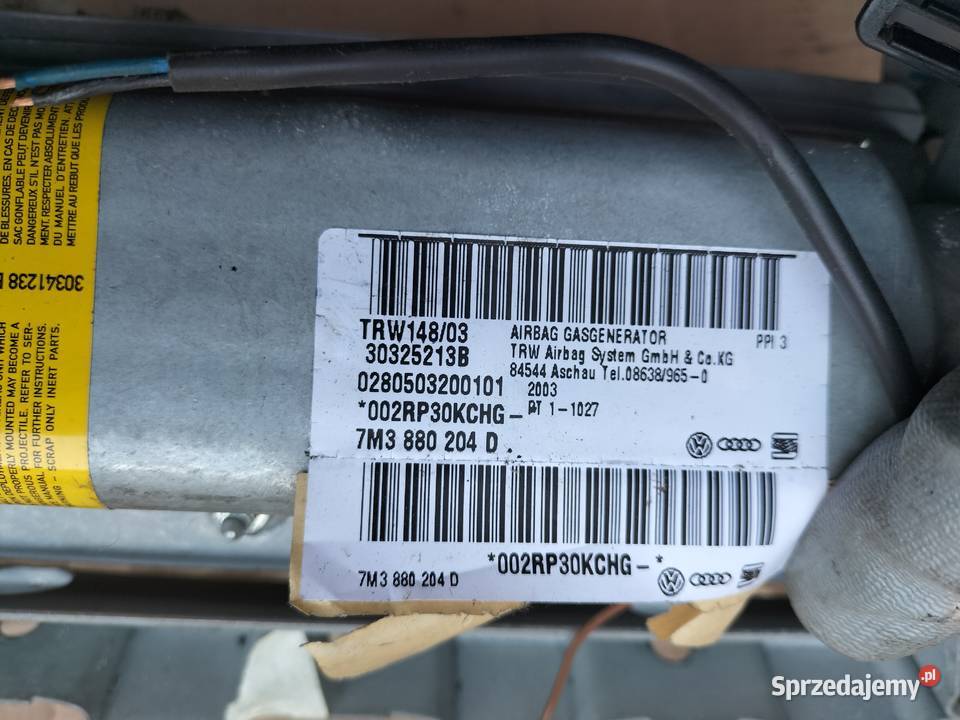 sharan alhambra PODUSZKA POWIETRZNA AIRBAK lubelskie Kamień-Kolonia