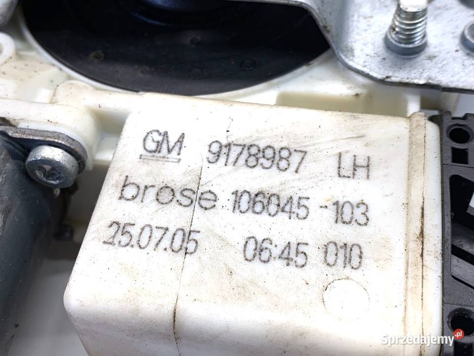 PODNOŚNIK SZYBY LEWY PRZÓD OPEL VECTRA C 9178985 Mechanizmy opuszczania szyb sprzedam